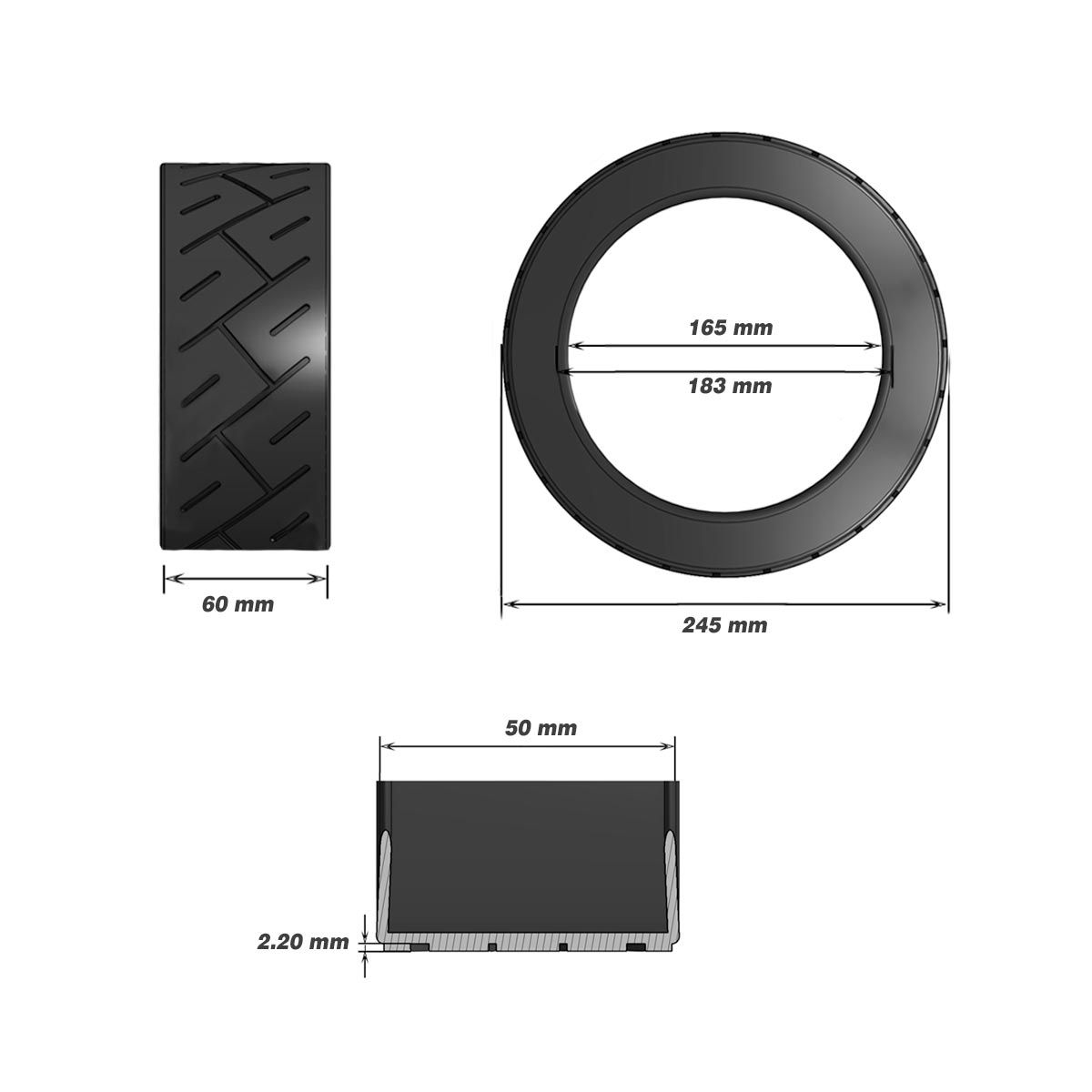 Cubierta Cityroad 60/70-6.5 Yuanxing