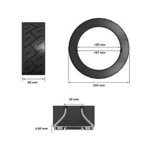 Cubierta Tubeless Offroad 80/65-6 (10x3) (255x80) TUOVT