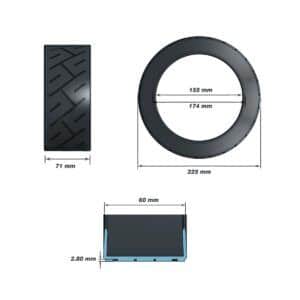 Cubierta 9.5x2.5-6.2 CST