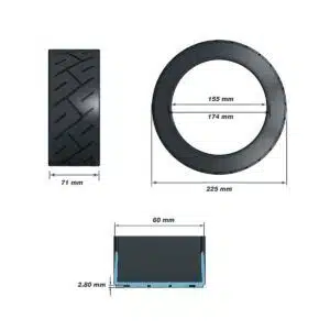 Cubierta 9.5x2.5-6.2 CST