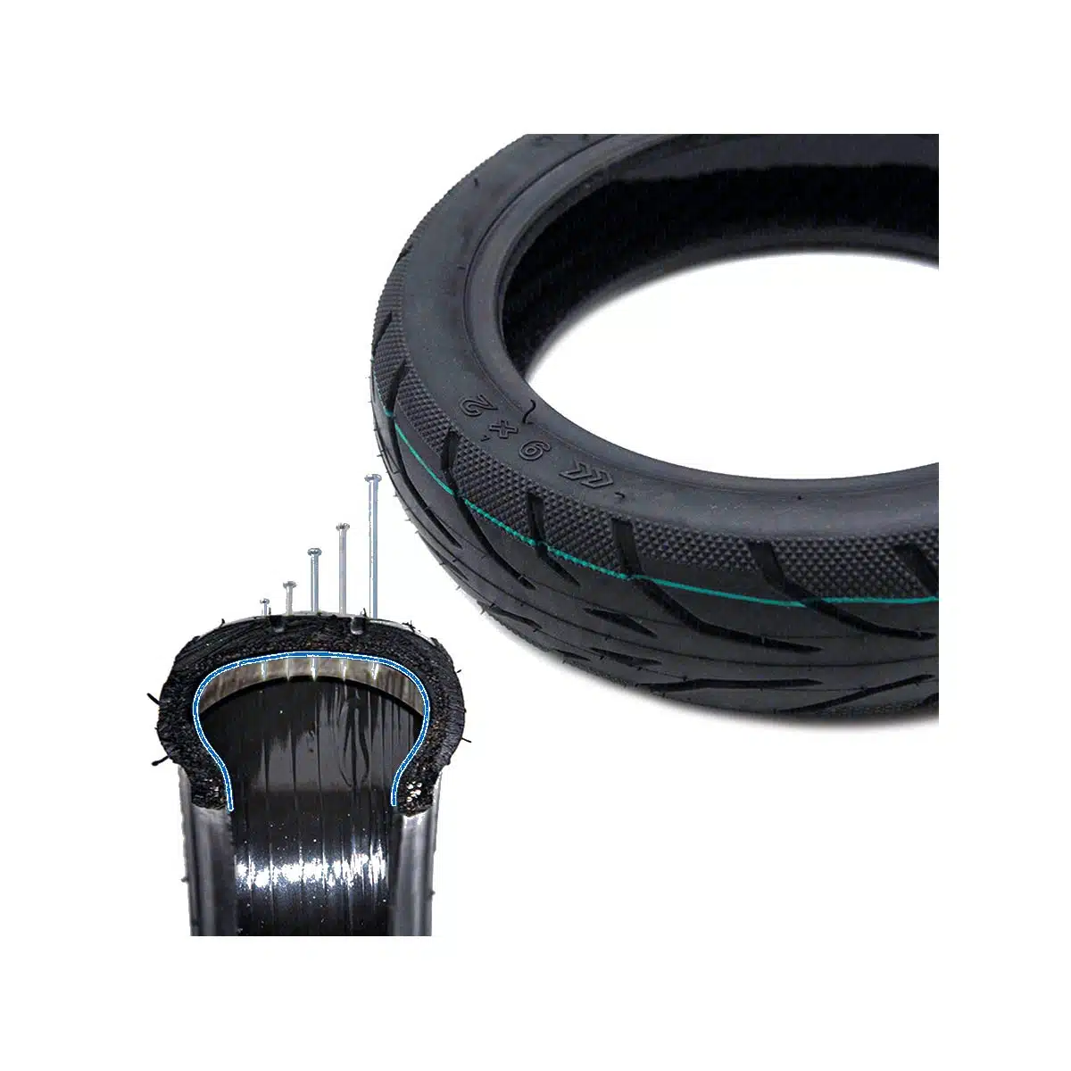 Cubierta Tubeless Cityroad 9x2 Gel Yuanxing