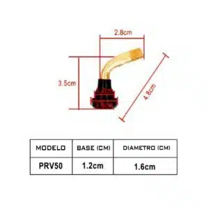 Valvula Curva 135 Tubeless PVR50