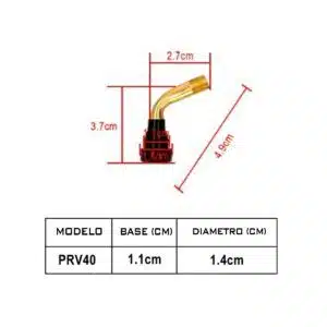 Valvula Curva 135 Tubeless PVR40