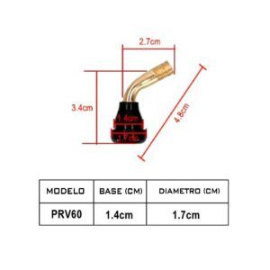 Valvula Curva 135 Tubeless PVR60