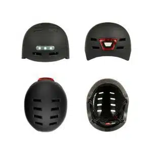 Casco con Luz Led Negro
